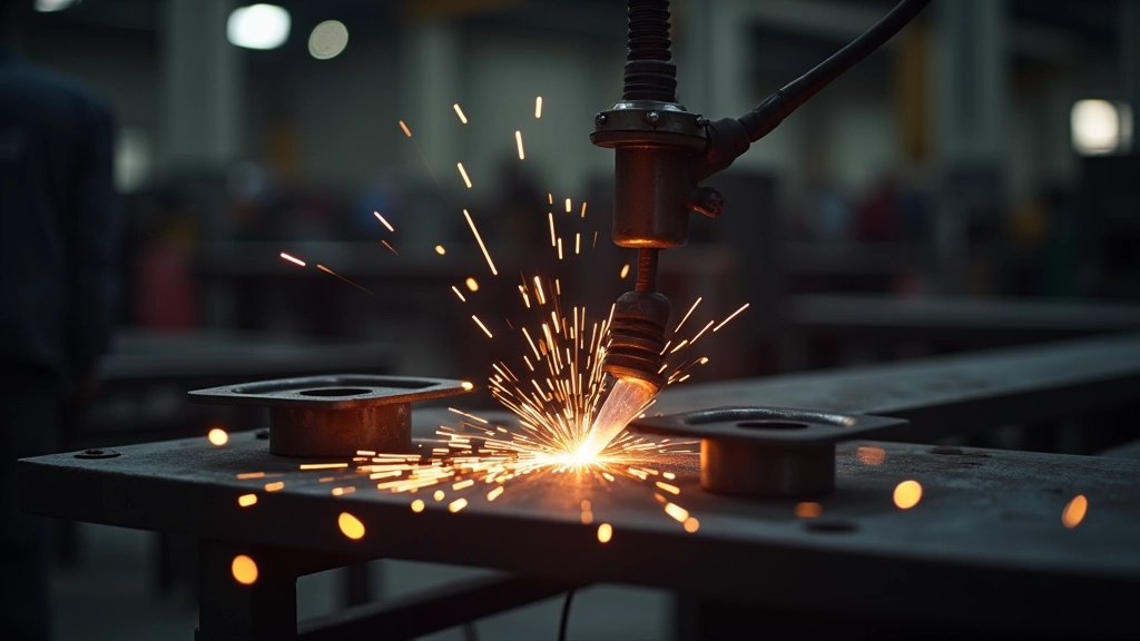 Custom steel fabrication welding assembly