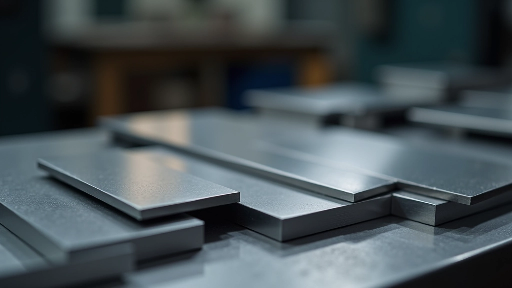 Close-up comparison of mild steel and stainless steel samples with different surface finishes and patina